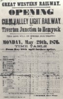 The first passenger timetable The first passenger timetable