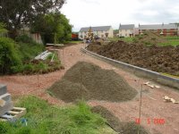 Path along the Station Road side under construction - May 05