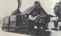 2-4-0T No 1300 on a short train of four wheeled coaches at Uffculme, circa 1882 2-4-0T No 1300 on a short train of four wheeled coaches at Uffculme, circa 1882
