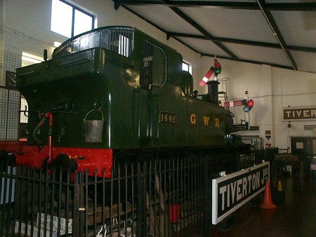 1442 at Tiverton Museum - this loco sometimes pulled trains on the CVLR