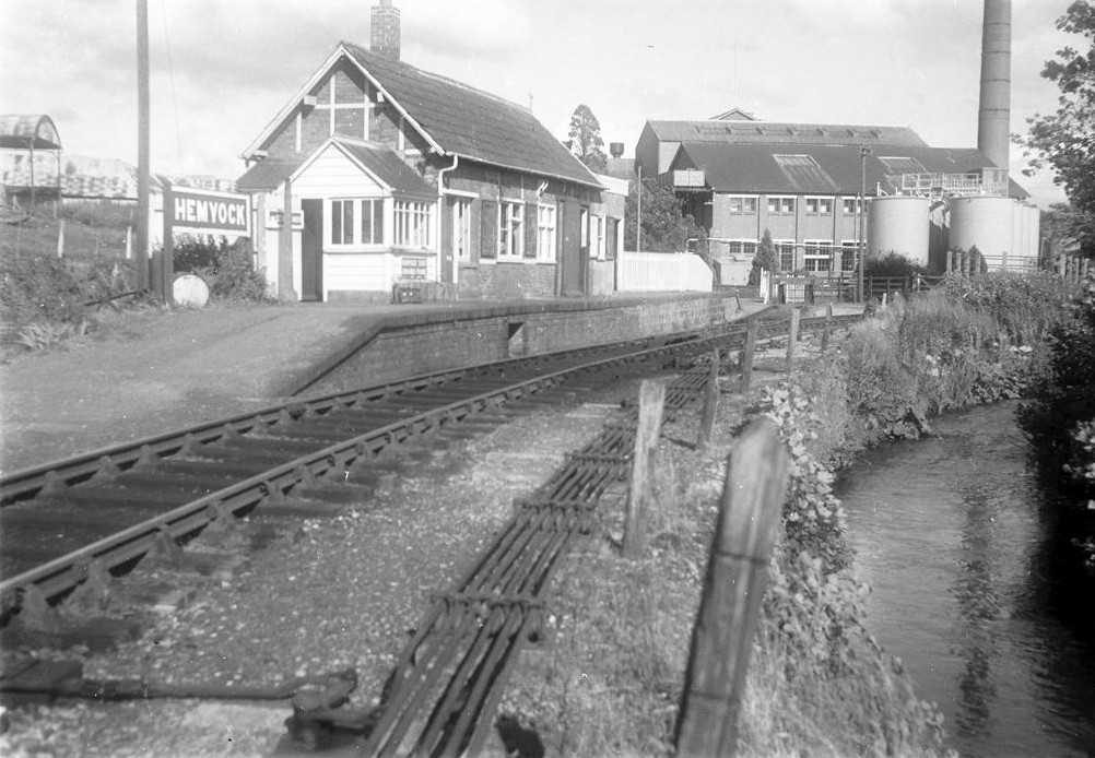 The station and milk factory buildings at Hemyock