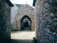 A gatehouse at Hemyock Castle
