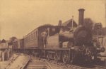 1300 (ex South Devon Railway 2-4-0) at Hemyock with mixed train