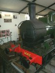 1442 at Tiverton Museum - this loco sometimes pulled trains on the CVLR
